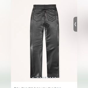 Abercrombie Mixed Fabric Ultra High Rise Ankle Straight Jean